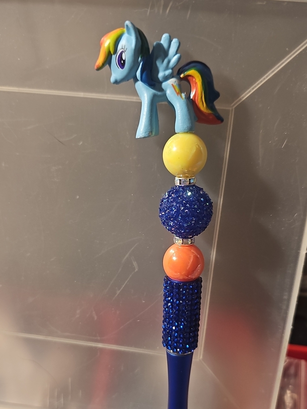 Rainbow Dash My Little Pony Custom Beadable Pen